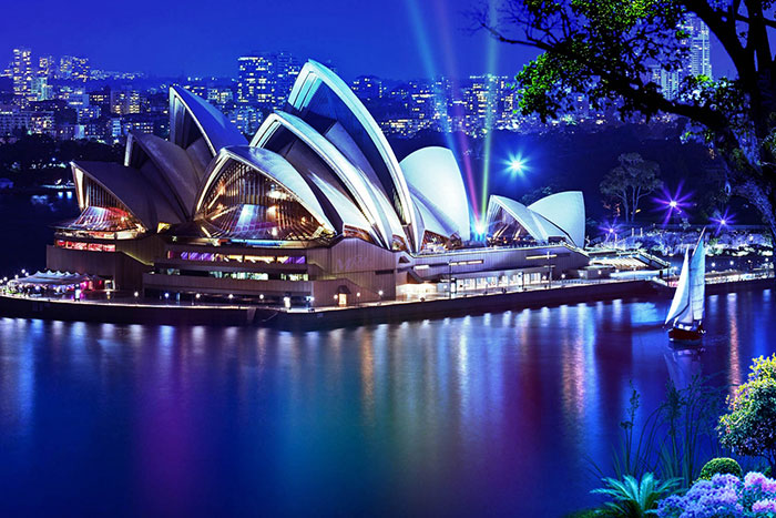 Sydney Opera house at night