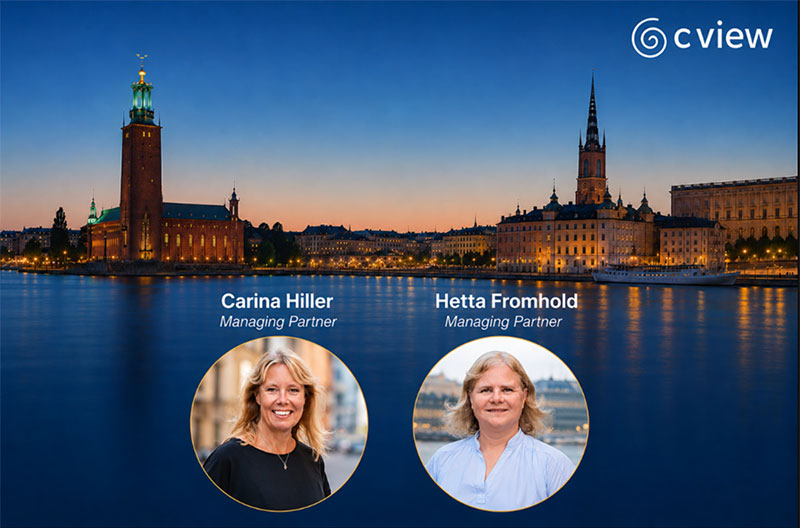 C view staff photos with backdrop of Stockholm